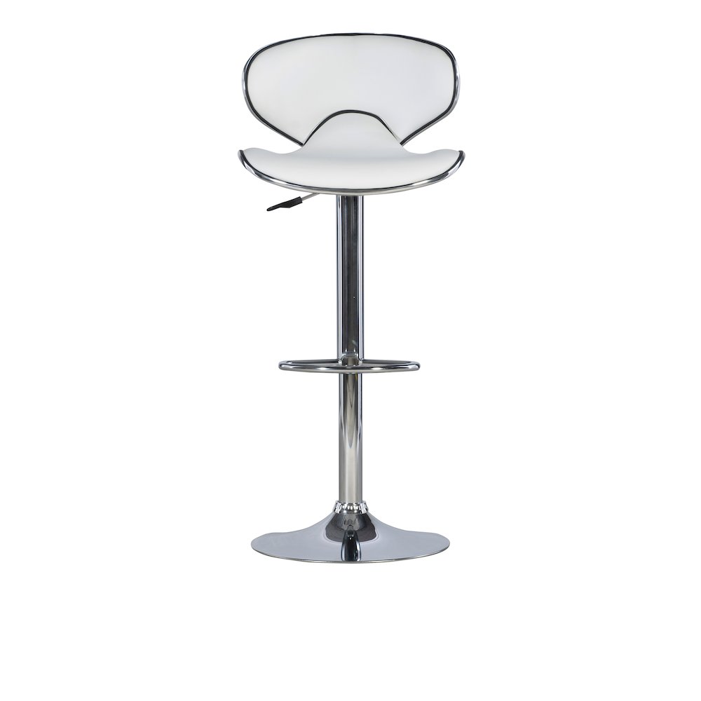 White Adjustable Barstool. Picture 1