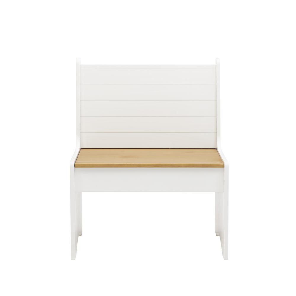 Linson Small Back Rest Bench Honey White. Picture 2