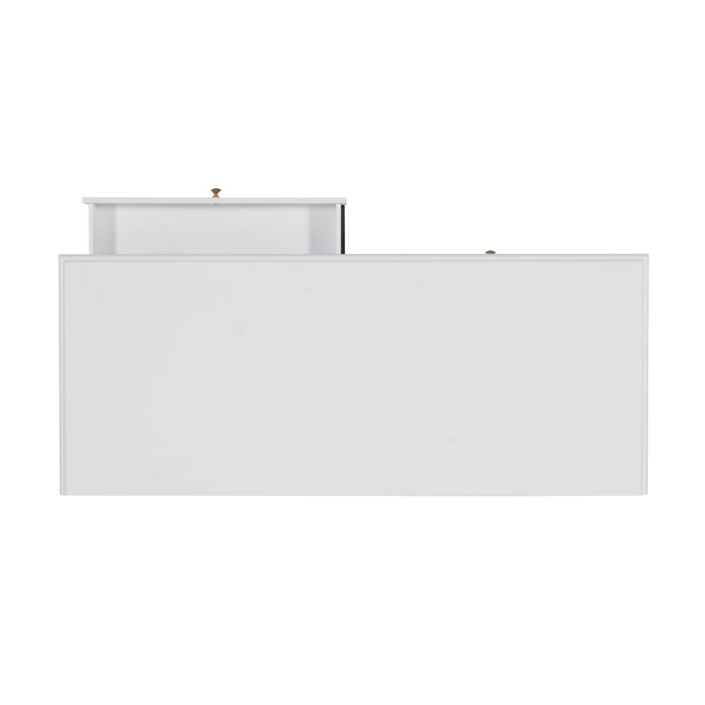 Two-Drawer Campaign Desk, White. Picture 9