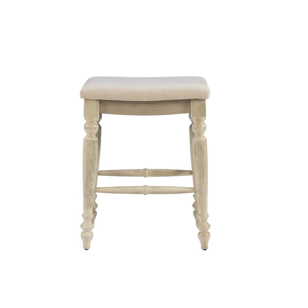 Marino White Wash Backless Counter Stool. Picture 1