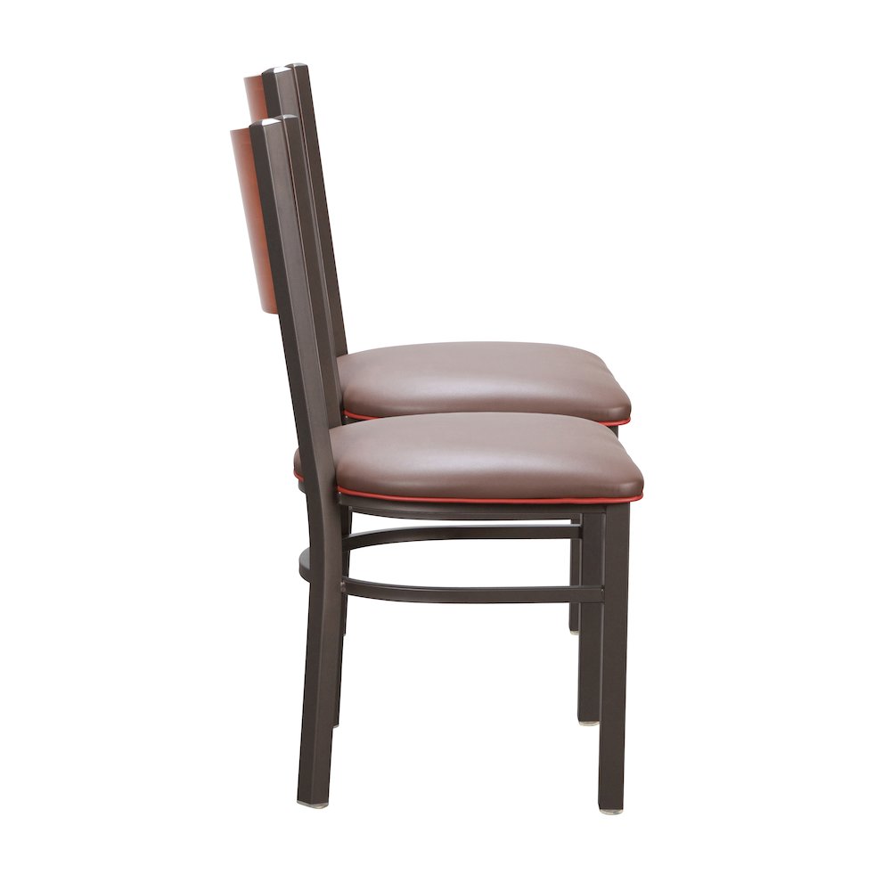 Elmer Side Chair Brown Set Of 2. Picture 5