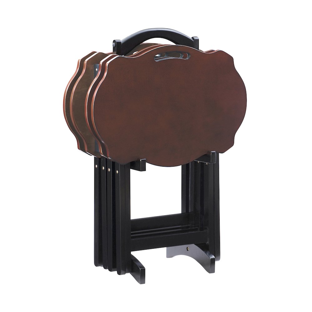 Serpentine Black Tray Table. Picture 1