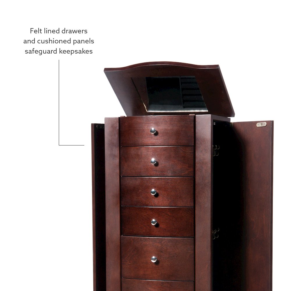 Merlot Jewelry Armoire. Picture 14