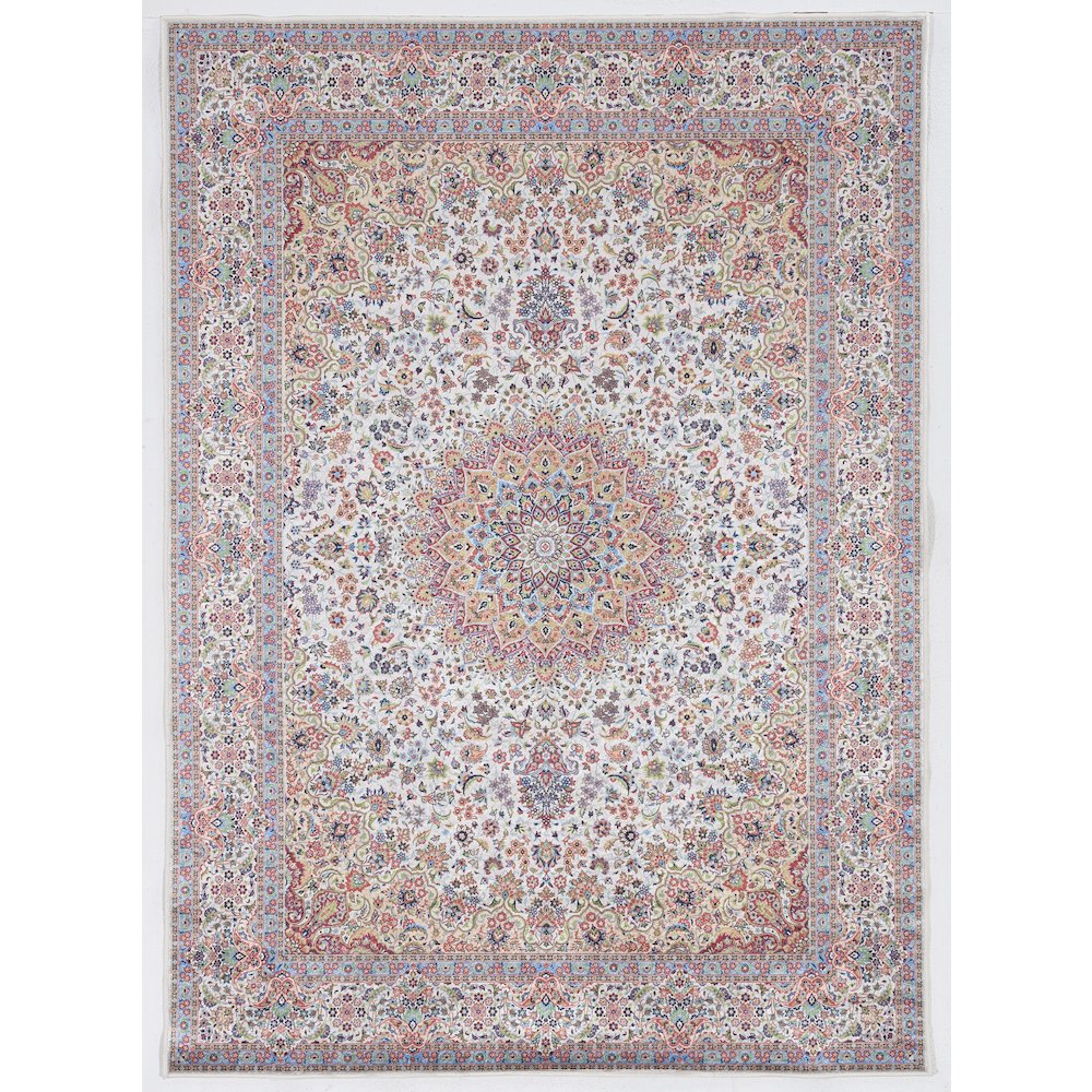 Emerald Kramer Ivory & Blue 3.3x5, Rug. Picture 1