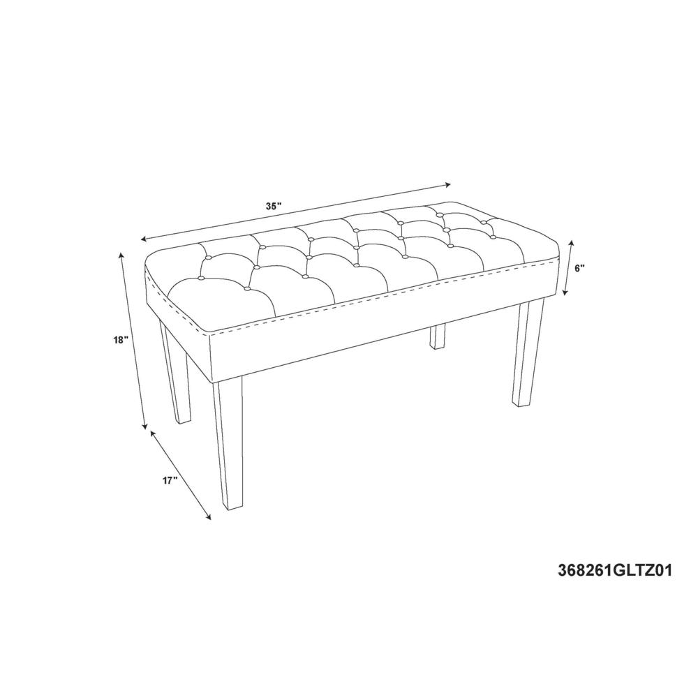 Ella Glitz Acrylic Leg Bench. Picture 8