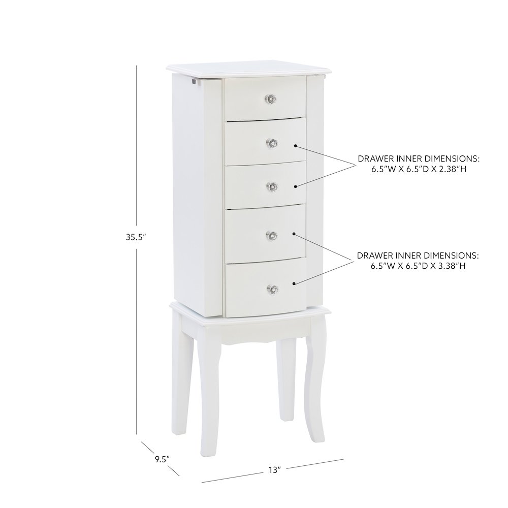 White Jewelry Armoire. Picture 12
