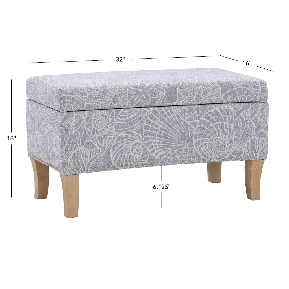 Stephanie Upholstered Storage Ottoman, Stone. Picture 13