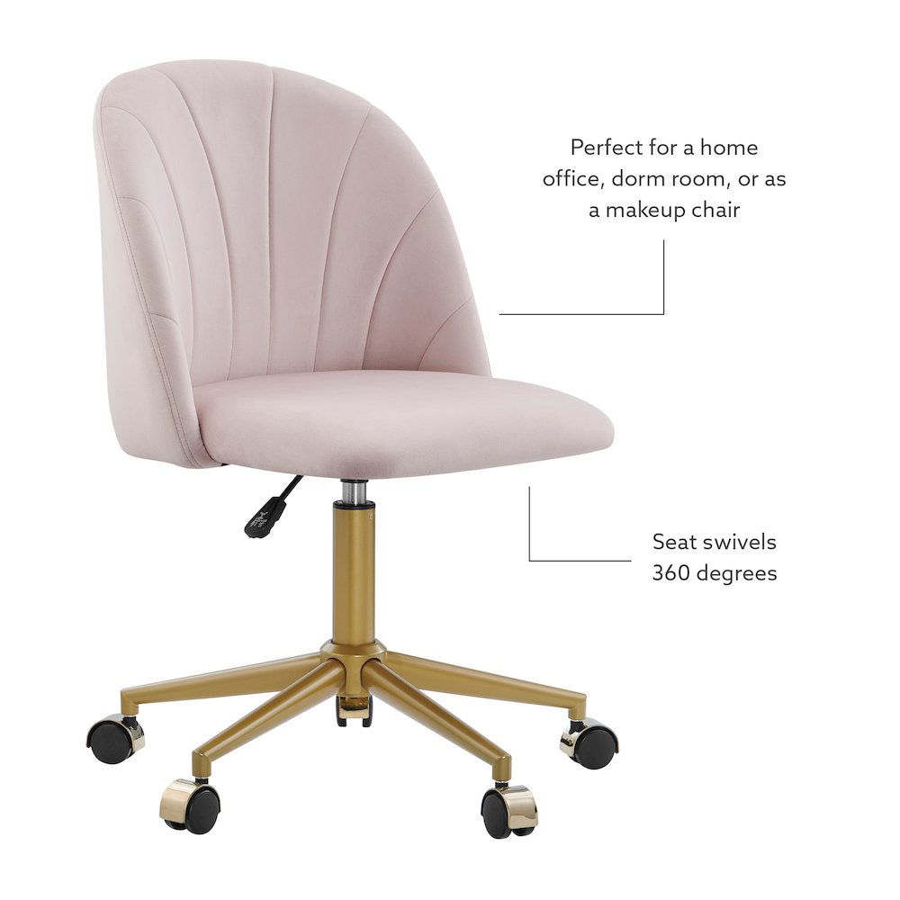 Adalynn Desk Chair Blush Pink. Picture 13