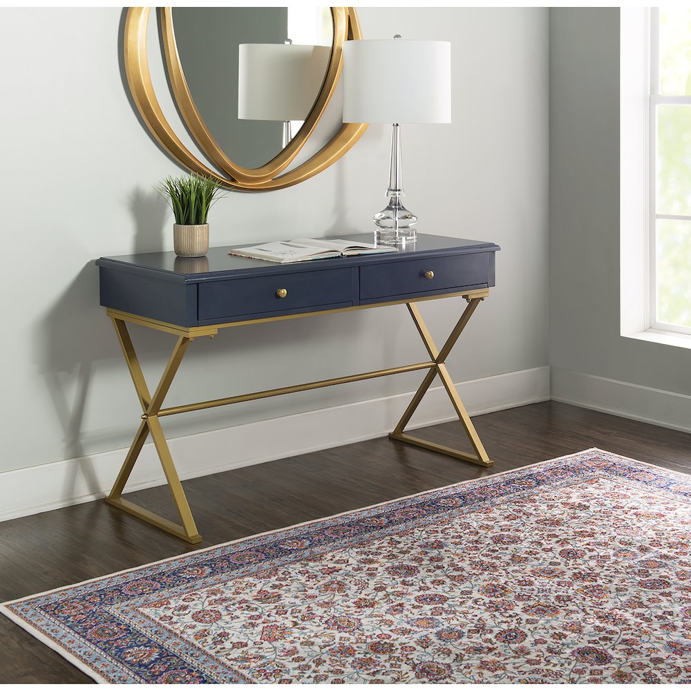 Blue And Gold Campaign Desk. Picture 4