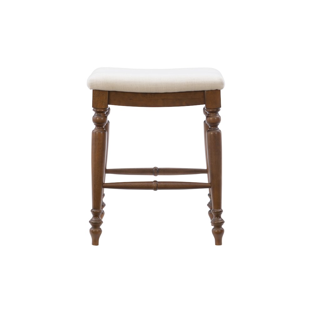 Marino 25" Backless Counter Stool, Linen/Walnut. Picture 1