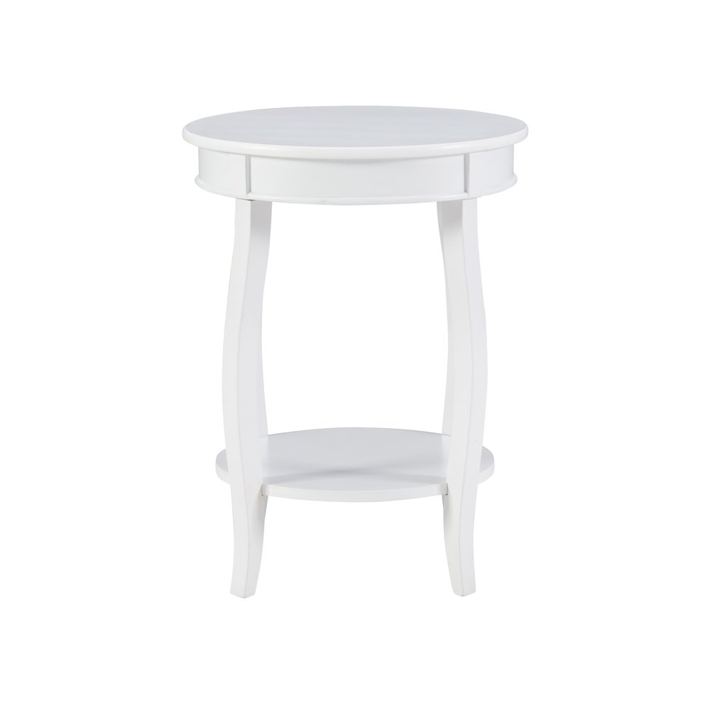 White Round Table with Shelf. Picture 2