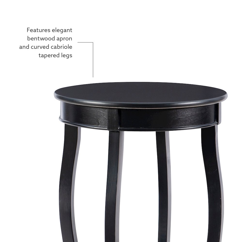 Black Round Table with shelf. Picture 10