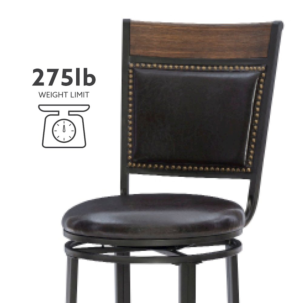 Franklin Swivel 24 inch Counter Stool Brown. Picture 14