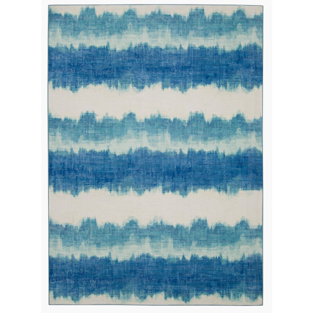 Outdoor Washable Apopka Ivory & Blue 5' X7', Rug. Picture 4