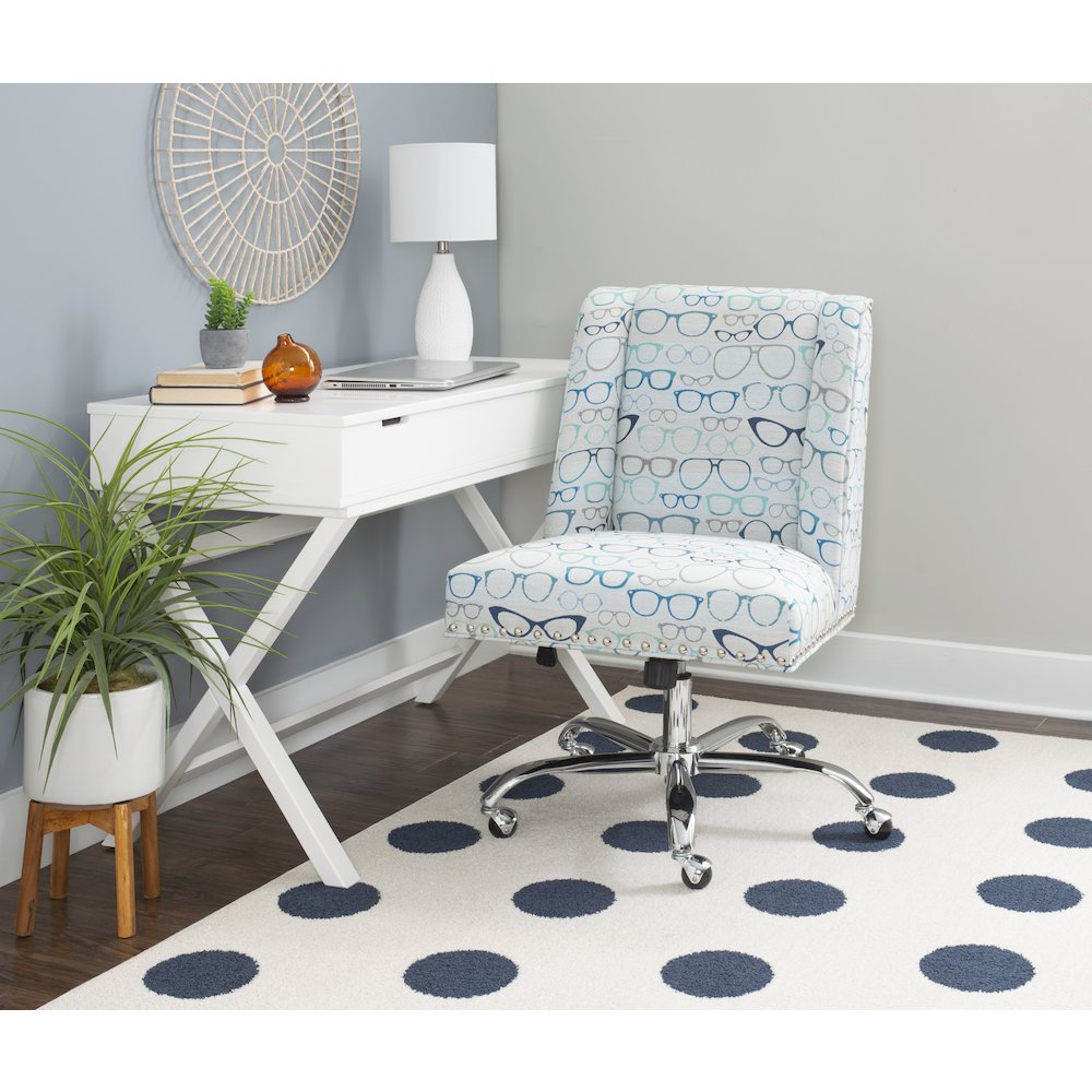 Draper Office Chair, Glasses Print. Picture 4