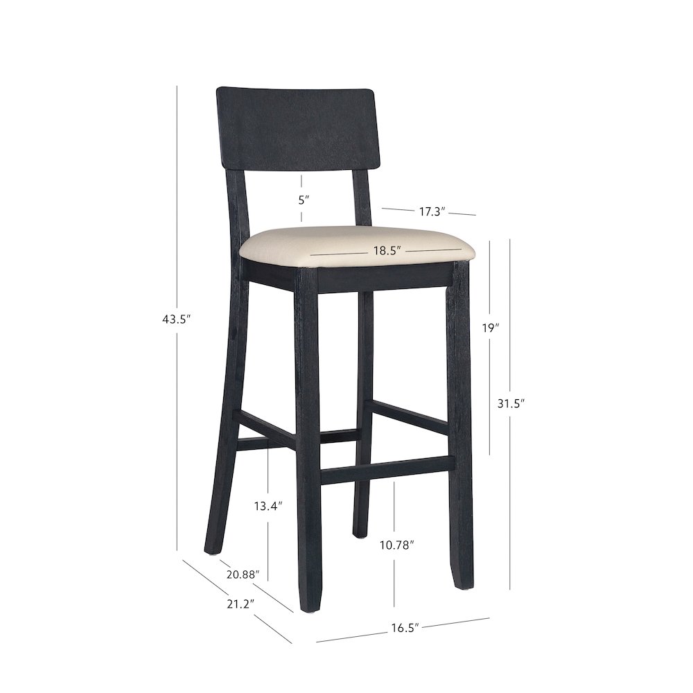 Jorissen Barstool Dark Charcoal. Picture 13
