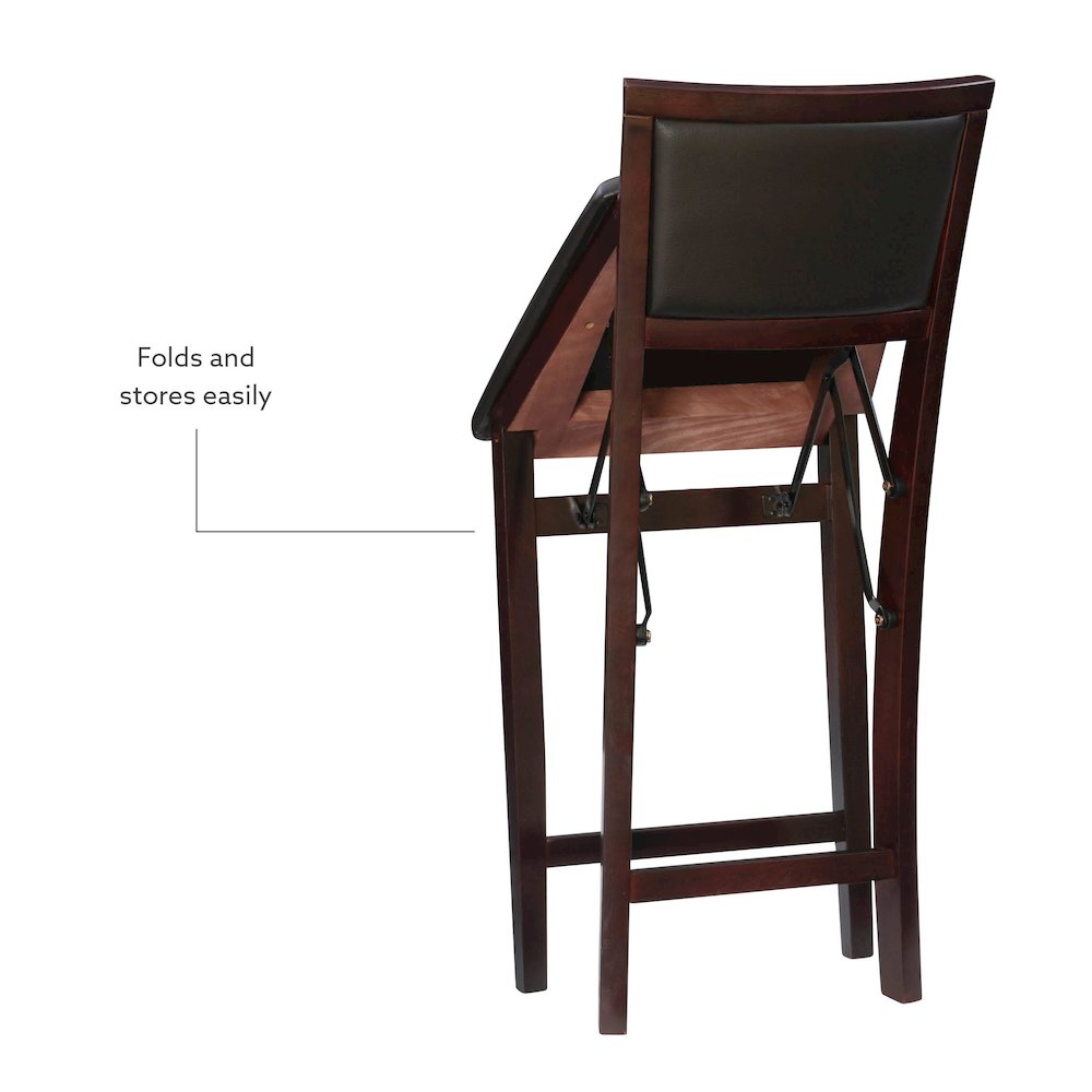 Triena 24 In Pad Back Folding Counter Stool. Picture 13
