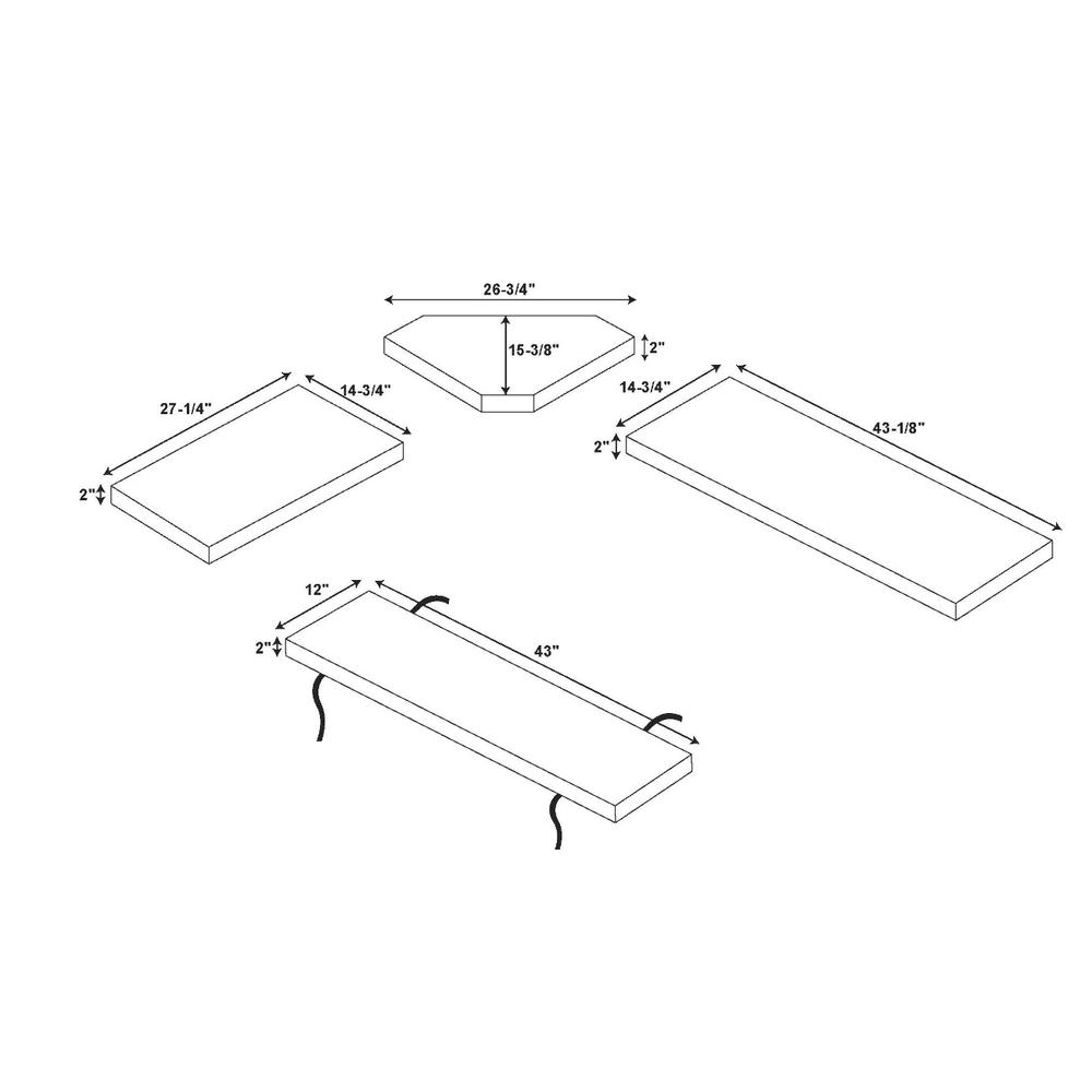 Chelsea Cushion Set – Brown Pvc *Nook Not Included*. Picture 18