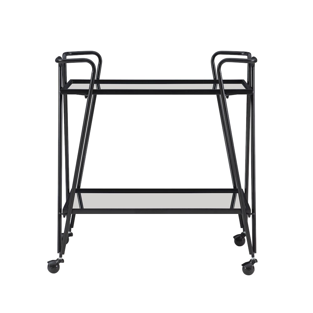 Black Mid Century Bar Cart. Picture 1
