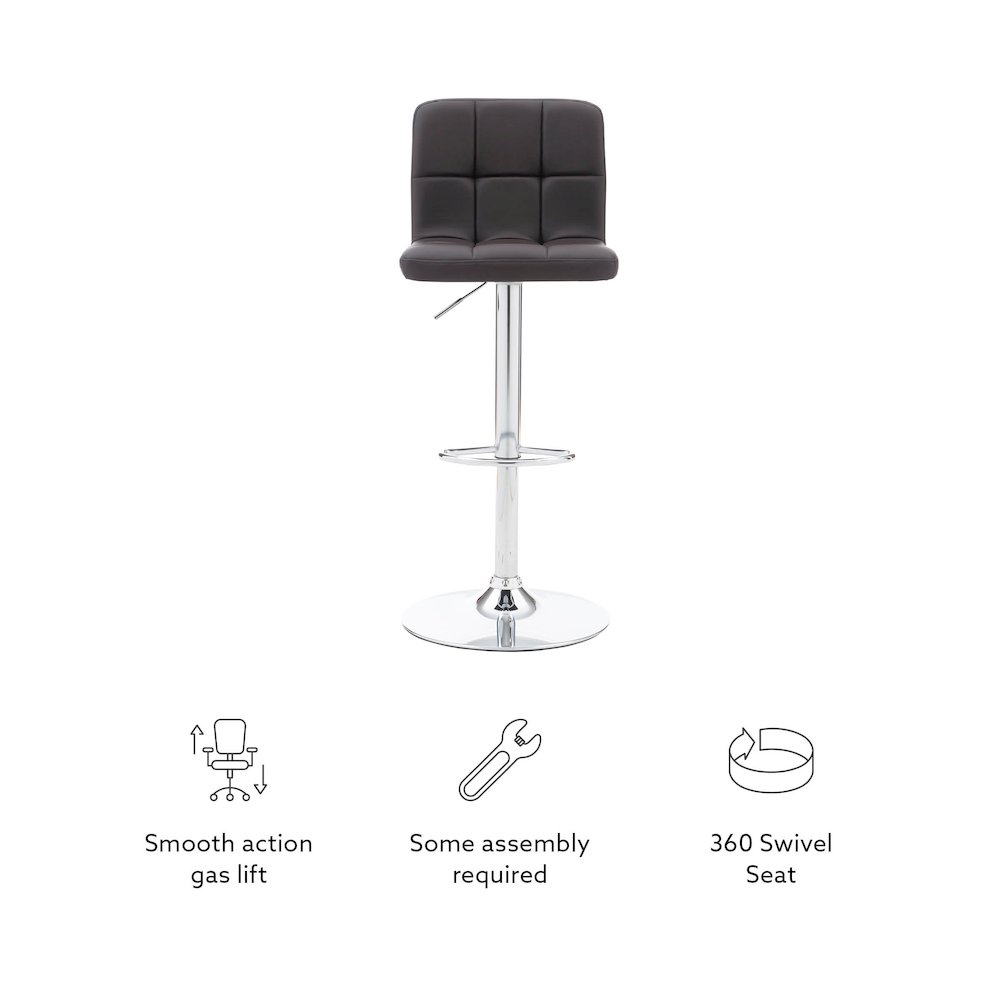 Clayton Barstool Chocolate. Picture 15