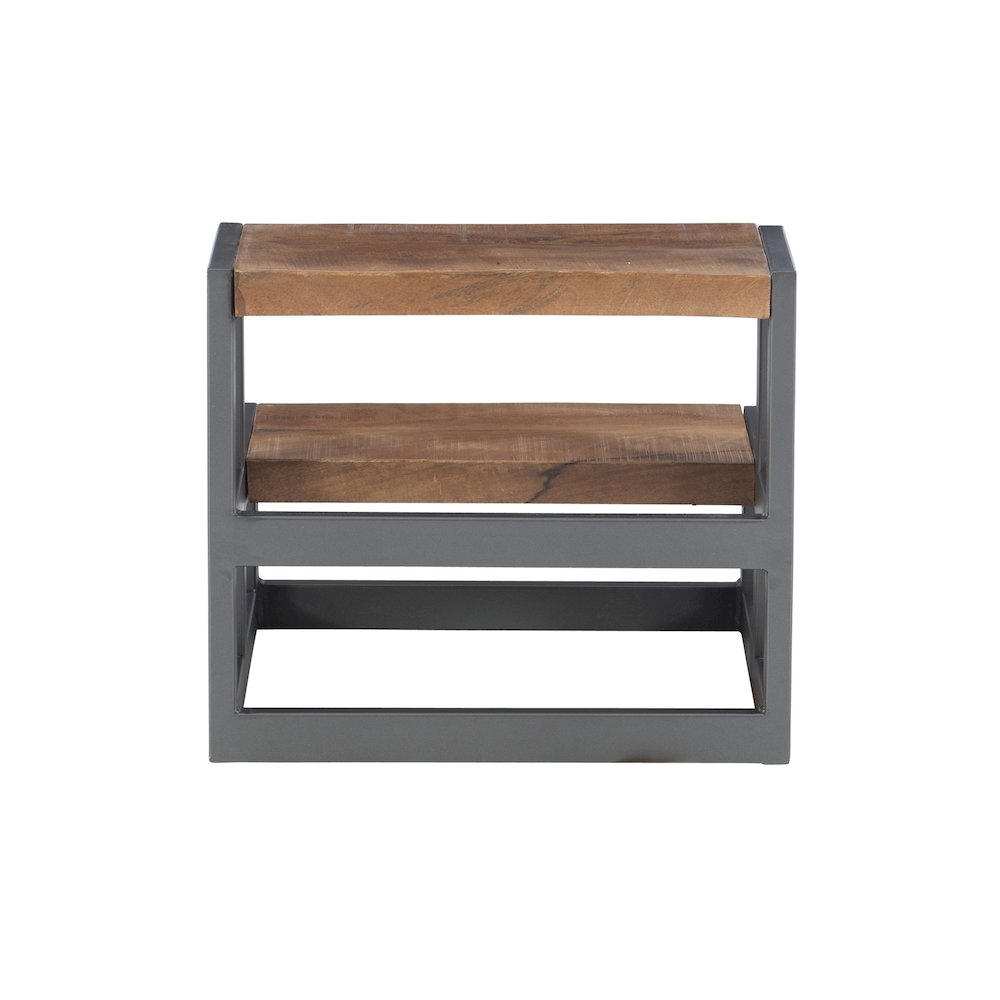Blythe Wood And Metal Bed Steps Gunmetal. Picture 9