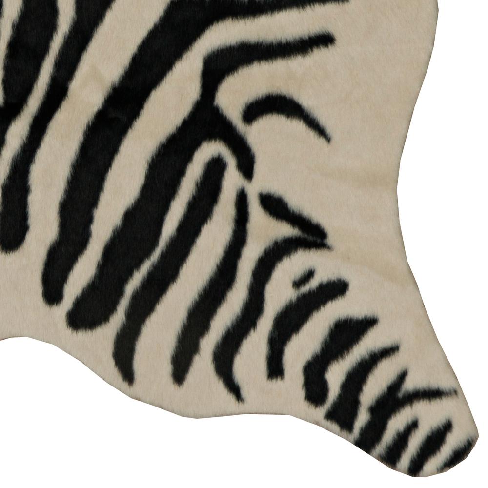 FAUX COW HIDE MINI ZEBRA IVYBLK, Rug. Picture 3