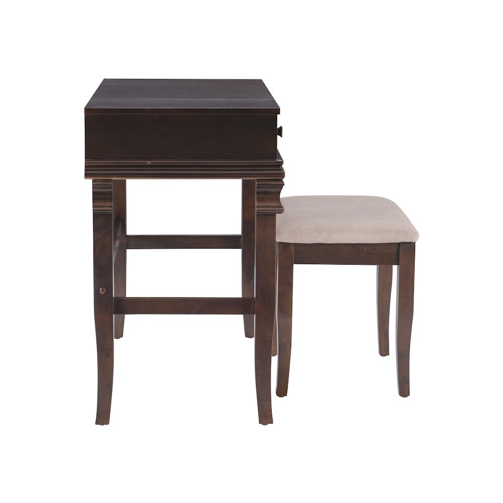 Angela Walnut Vanity Set. Picture 7