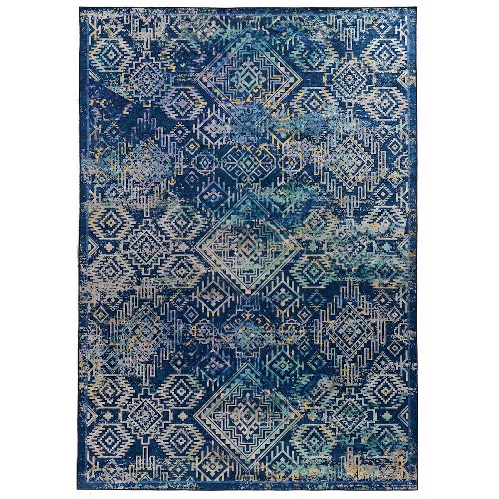 Emerald Duluth Navy & Teal 5x7, Rug. Picture 1