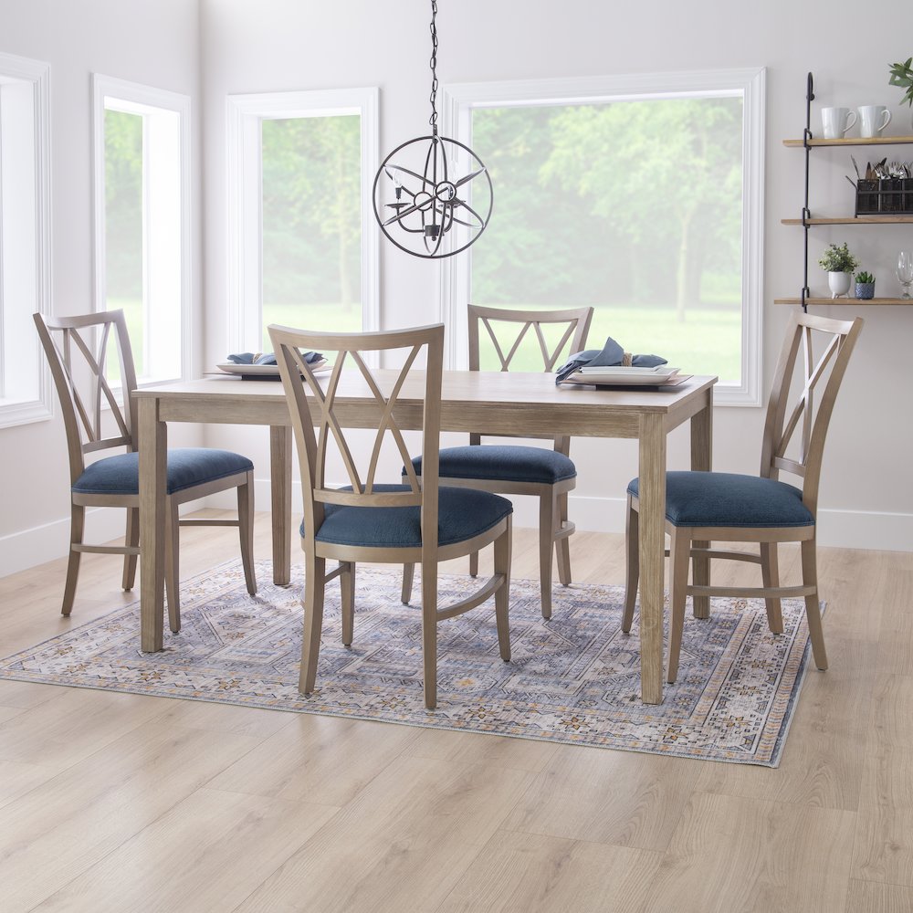 Andes Chair Nat Blue Set Of 2. Picture 6