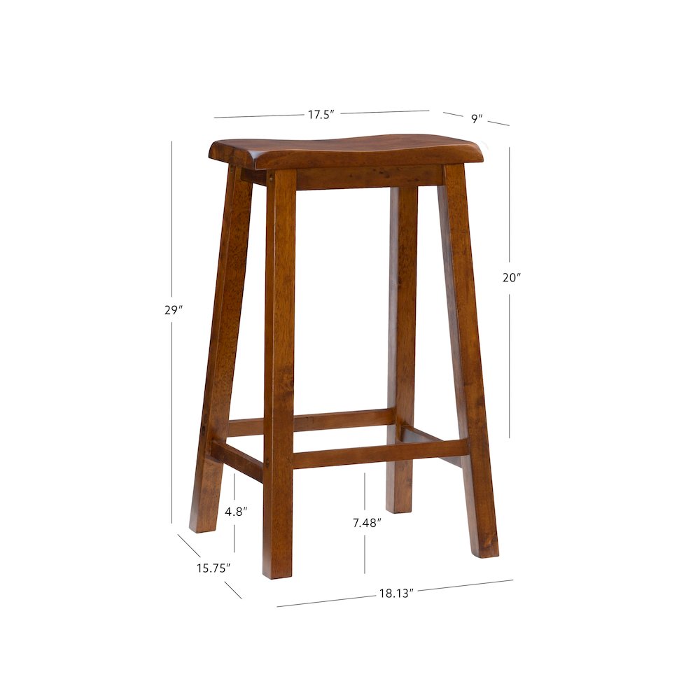 "Honey Brown" Bar Stool, 29" Seat Height - overpacked. Picture 14