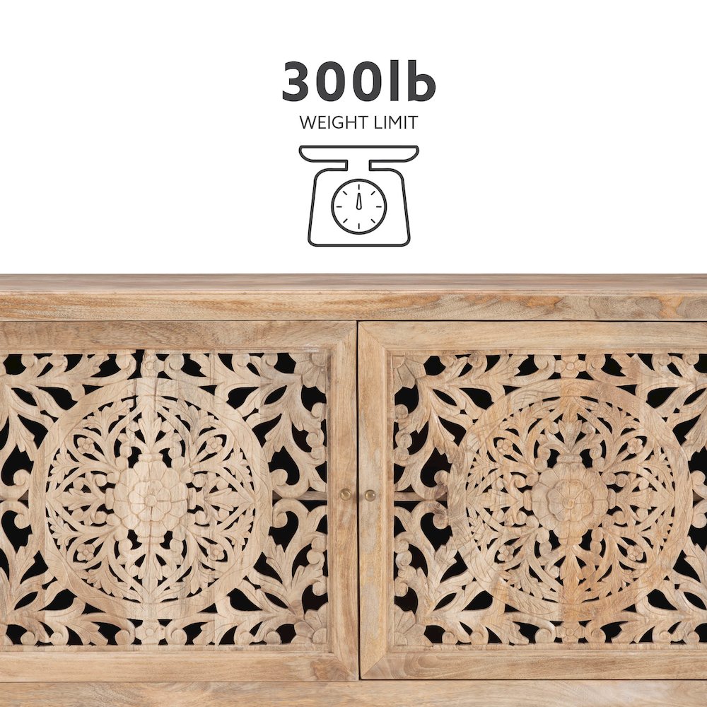 Haven 2 Door Cabinet Natural. Picture 17