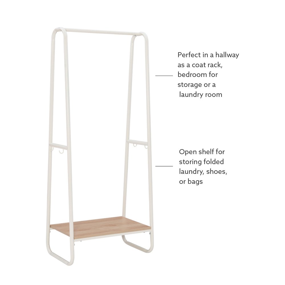 Bywood Clothing Rack Tall White. Picture 9