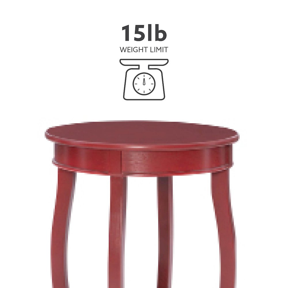 Red Round Table with Shelf. Picture 13