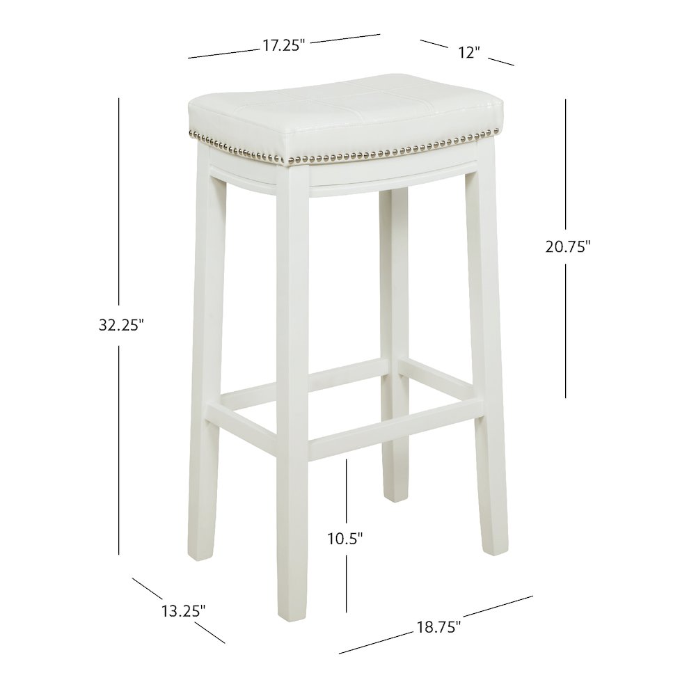 Claridge Barstool White. Picture 15