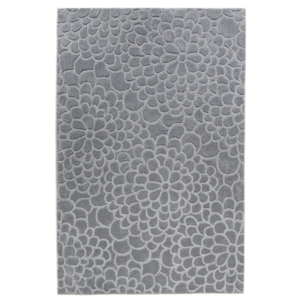 Trio Floral Pale Blue 8x10, Rug. Picture 2