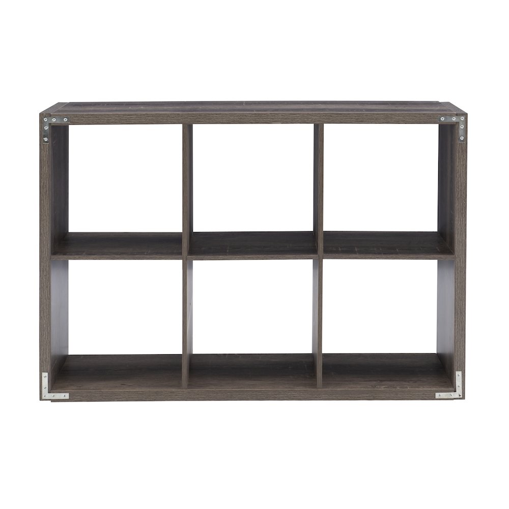 Galli 6 Cubby Storage Cabinet Grey. Picture 9