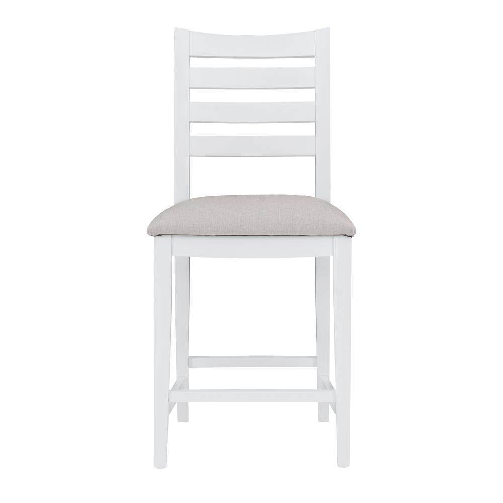 Flynn Counter Stool White Upholstered Set Of 2. Picture 13