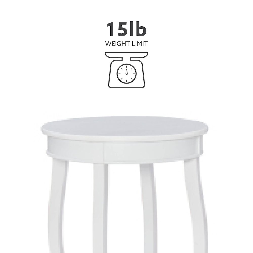 White Round Table with Shelf. Picture 13