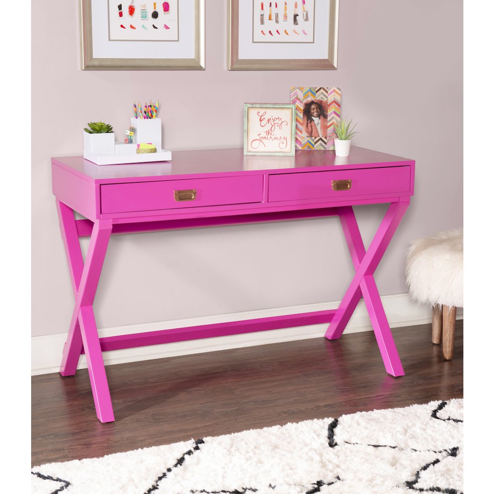 Peggy Raspberry Writing Desk. Picture 2