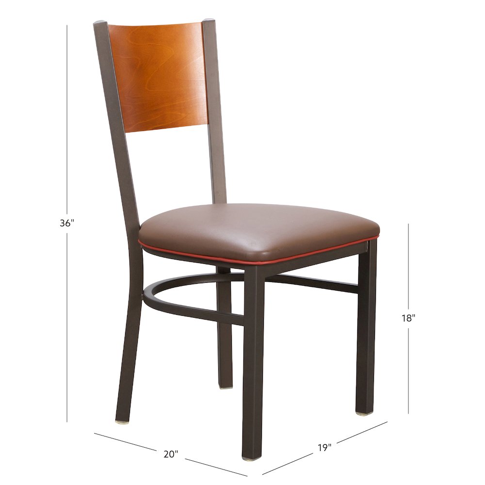 Elmer Side Chair Brown Set Of 2. Picture 13