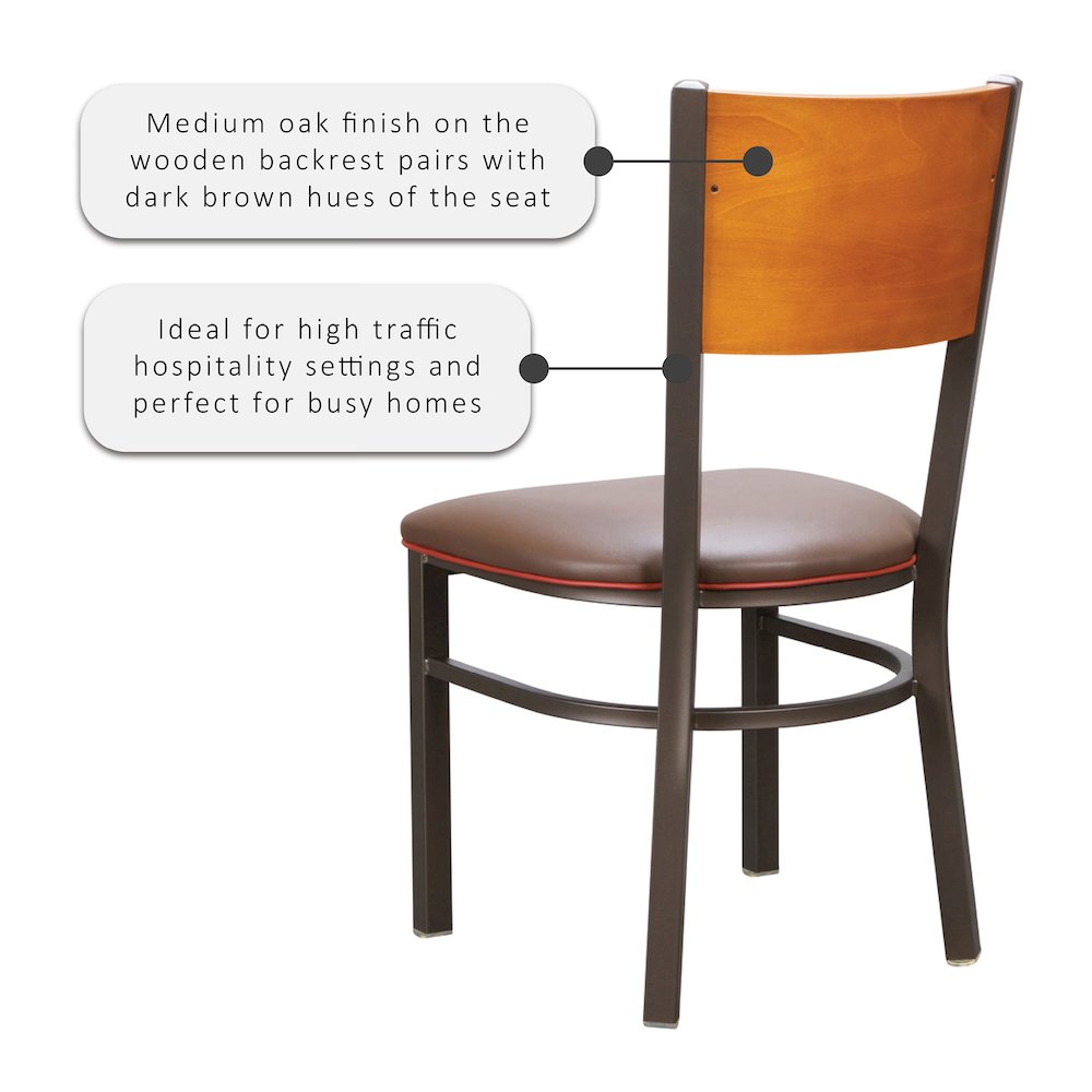 Elmer Side Chair Brown Set Of 2. Picture 11