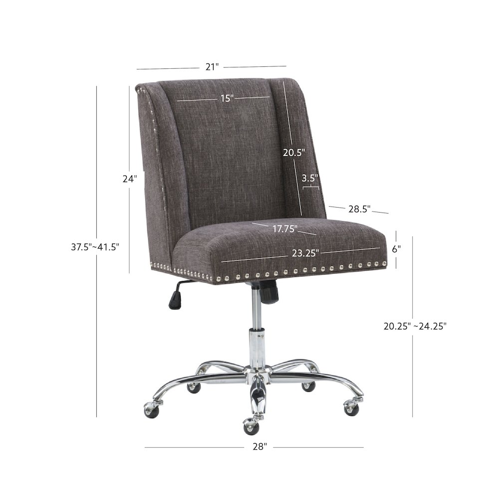 Draper Office Chair, Charcoal. Picture 17