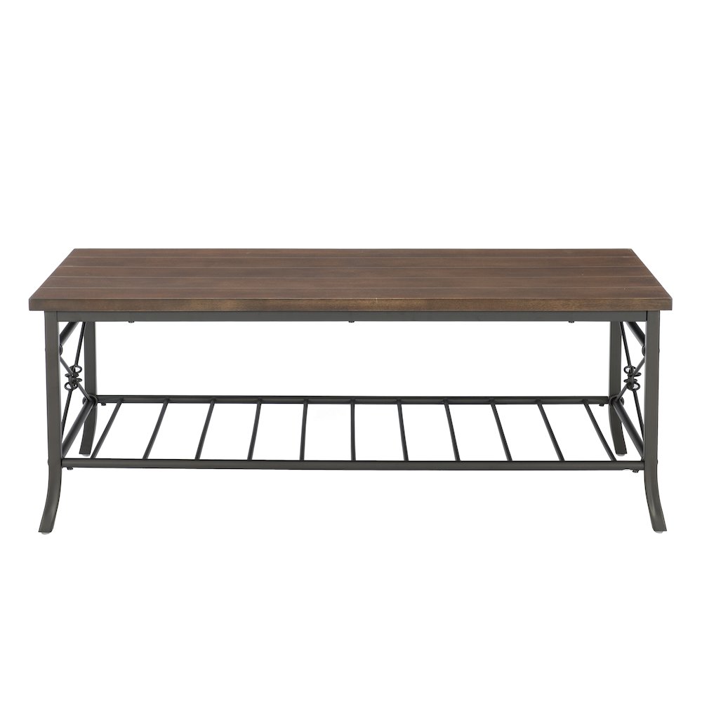 Verson 3Pc Metal Occasional Table Brown. Picture 3