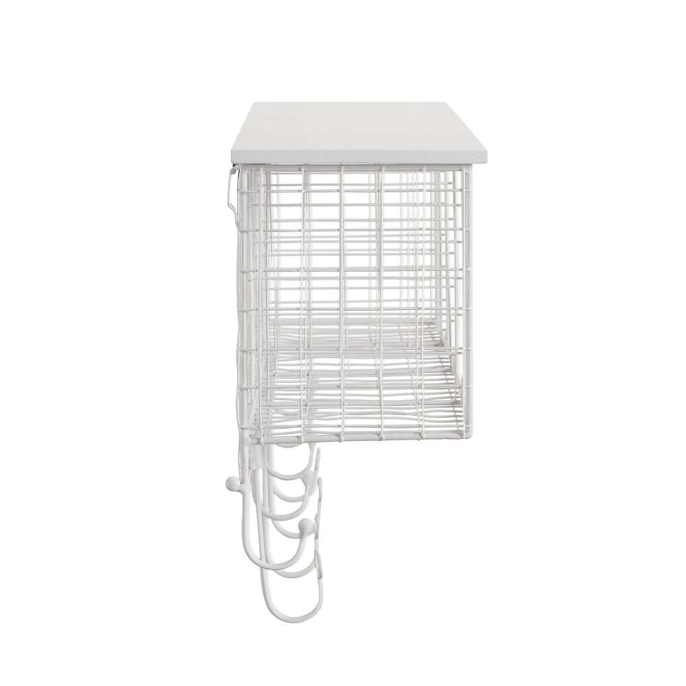 Four Cubby Wall Shelf White. Picture 4