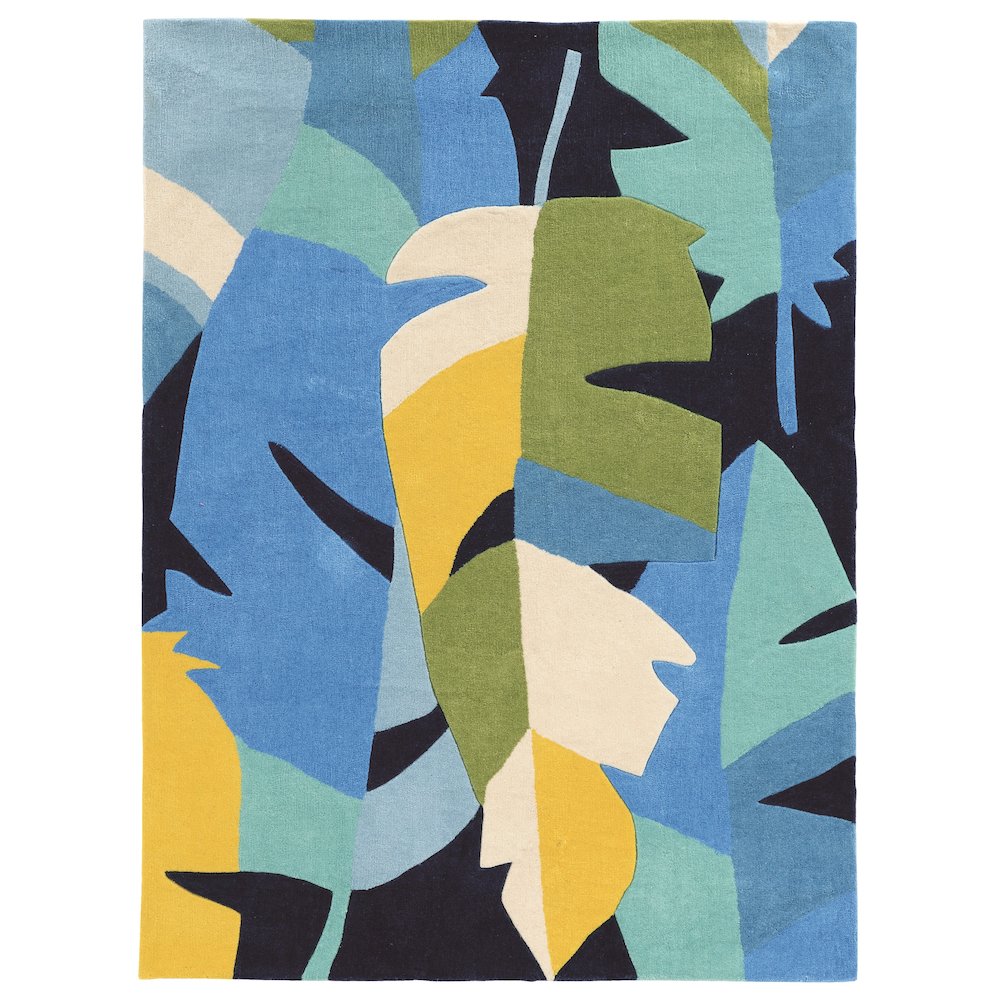 Trio Tropic Blue & Navy 1.10x2.10, Rug. Picture 1