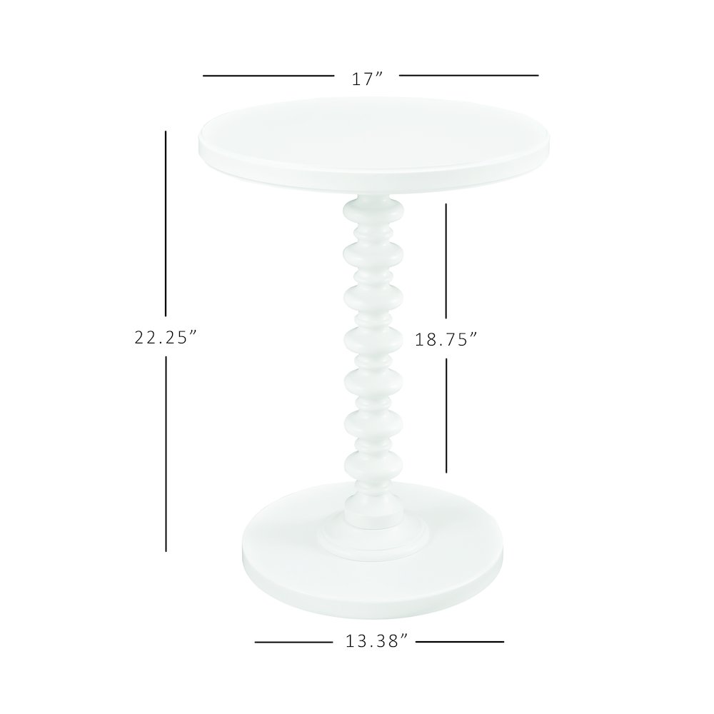 White Round Spindle Table. Picture 11