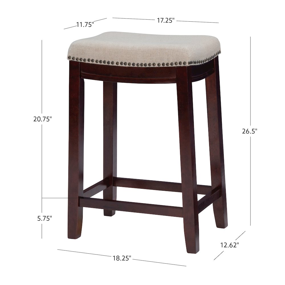Claridge Linen Counter Stool. Picture 15
