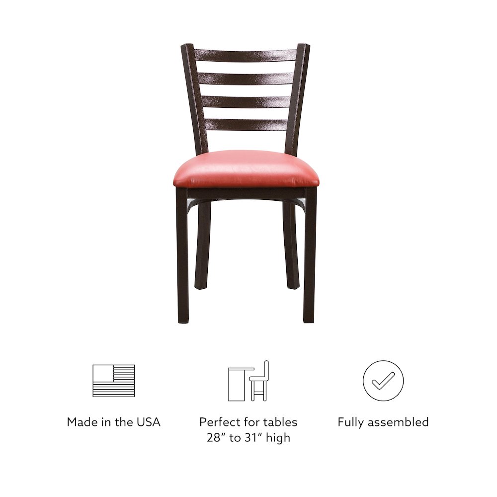Baxter Metal Side Chair Red Set Of 2. Picture 13