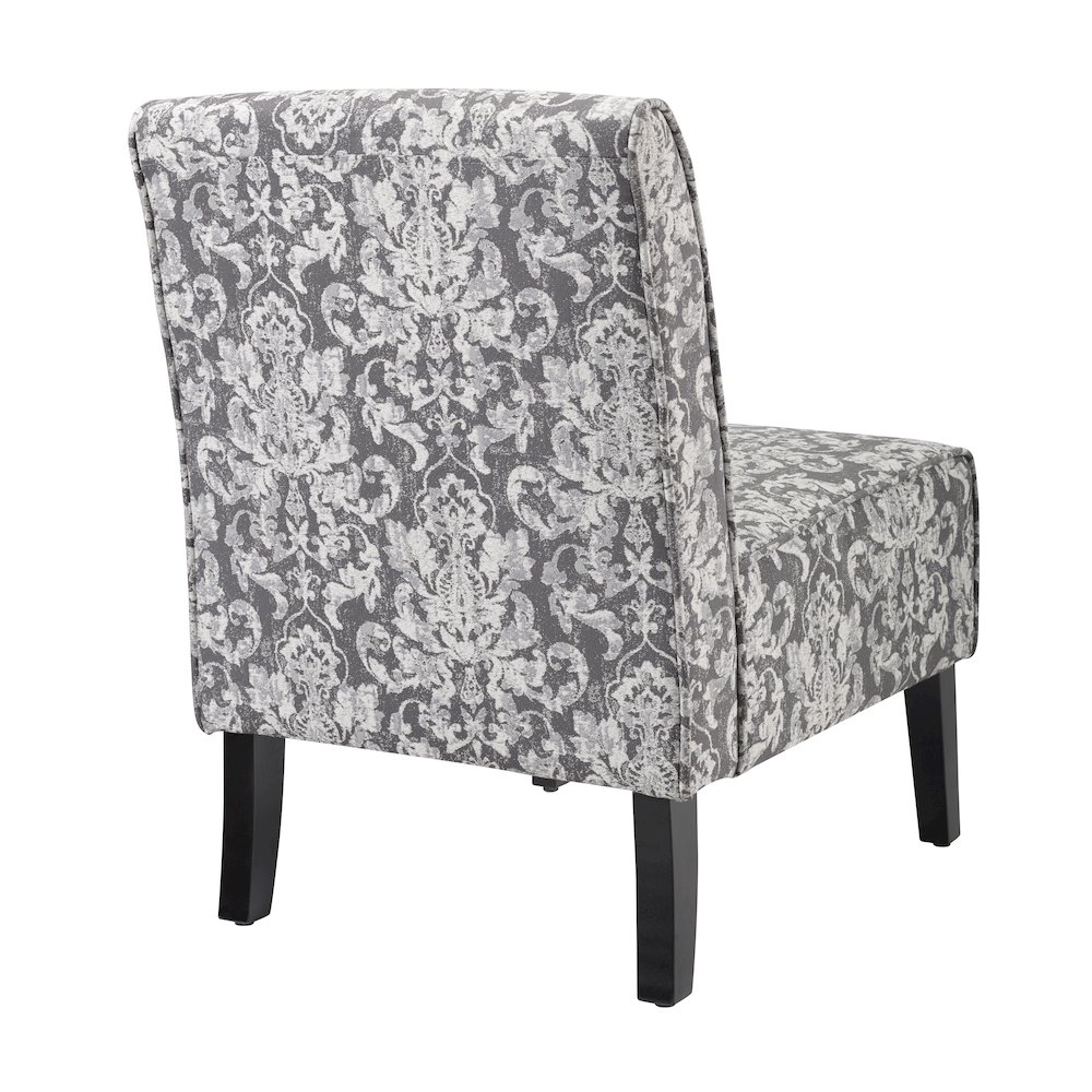 Coco Accent Chair - Gray Damask. Picture 7