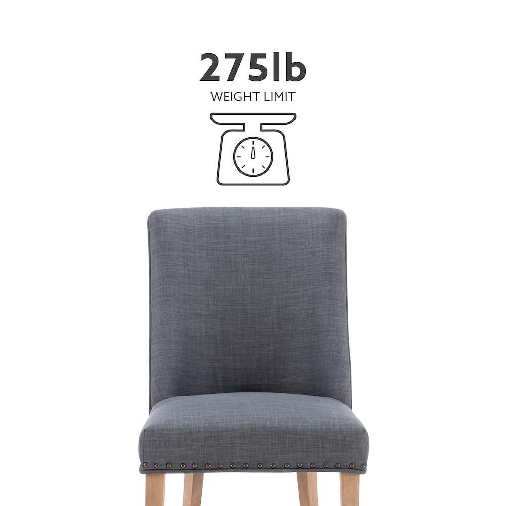 Adler Dining Chair Natural Grey  Set of Two. Picture 13
